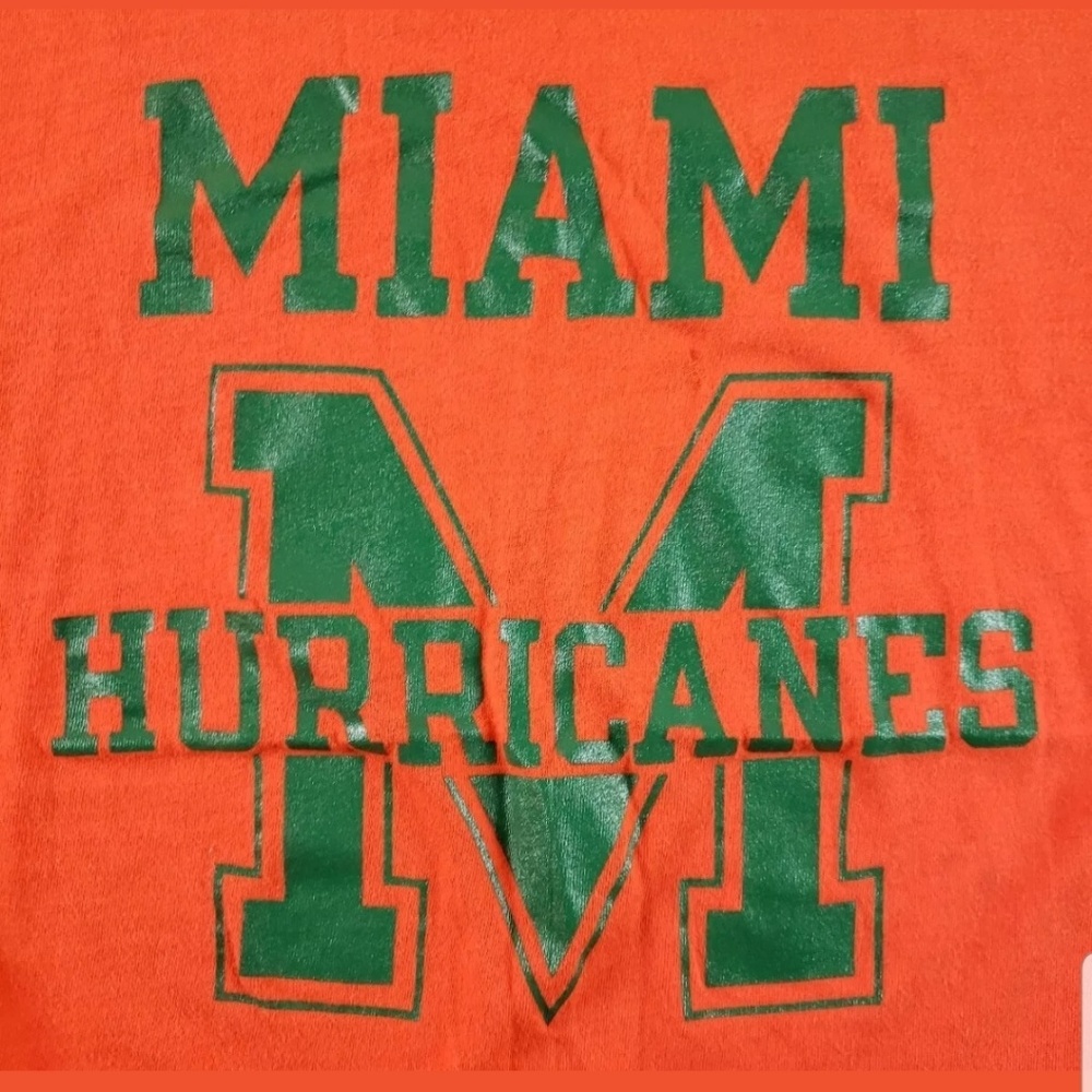 Vtg Miami Hurricanes Champion T Shirt Mens S 80s